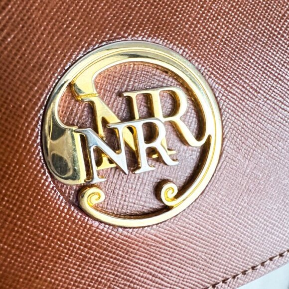 Vintage Nina Ricci Logo Spellout Coated Canvas Leather Trim Camera Bag - Picture 13 of 14